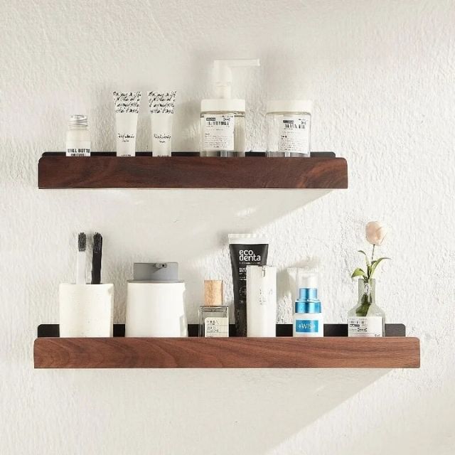 Solid Wood Bathroom Shelf – WoodaFix