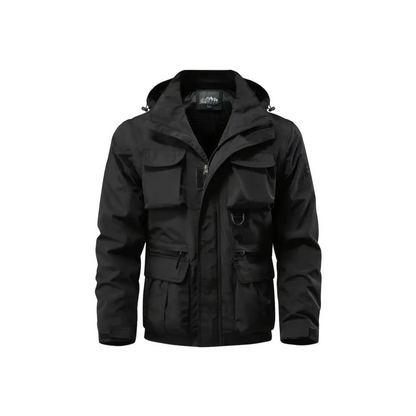 Men's transitional jacket water-repellent with removable hood - Leif