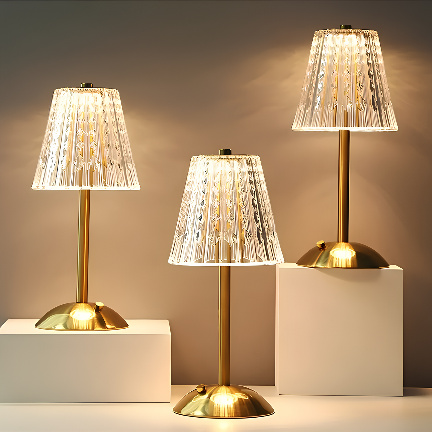 Golden Crystal Table Lamp - Aurora Luxe