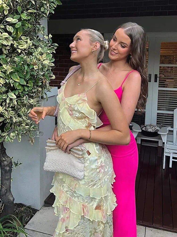 Colourful summer dress with playful ruffles – Lucia