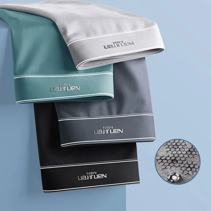 Boxer short set made of ice silk – Leon