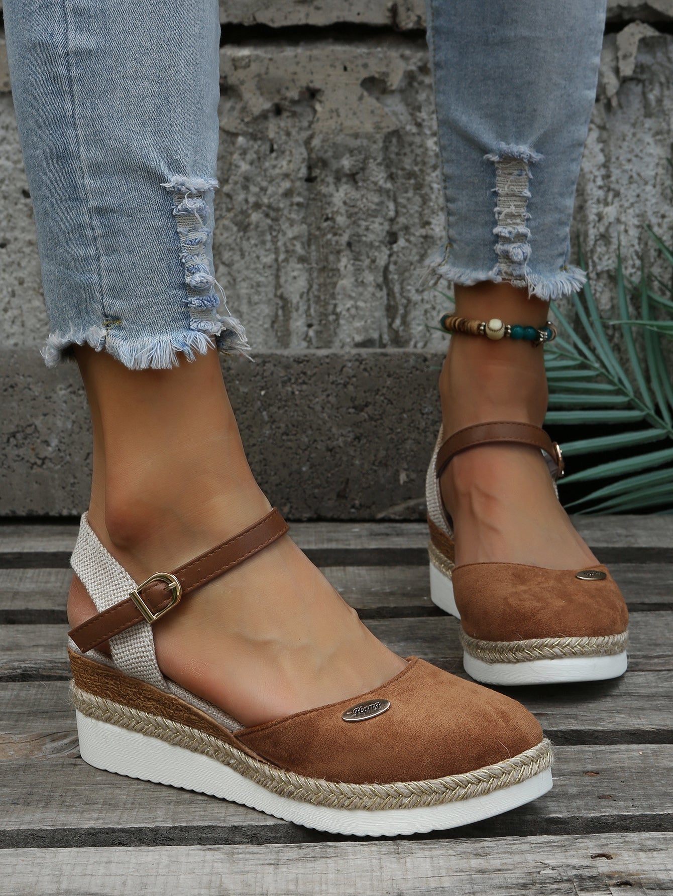 Orthopaedic Fashionable Brown Espadrilles - Livia