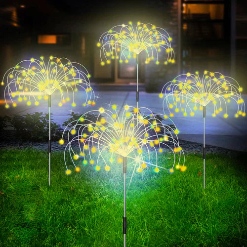 Waterproof Solar Garden Light with Firework Effect – SparkGlow