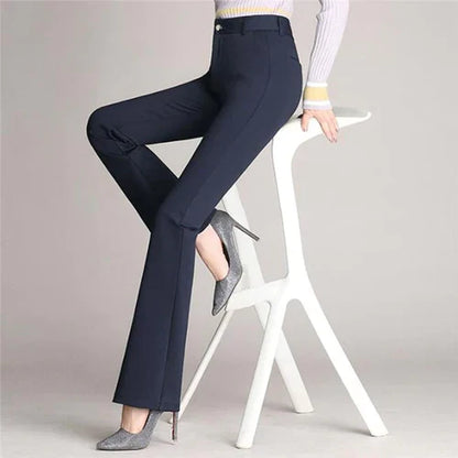 Slim Fit Flared High Waist Trousers – Mila