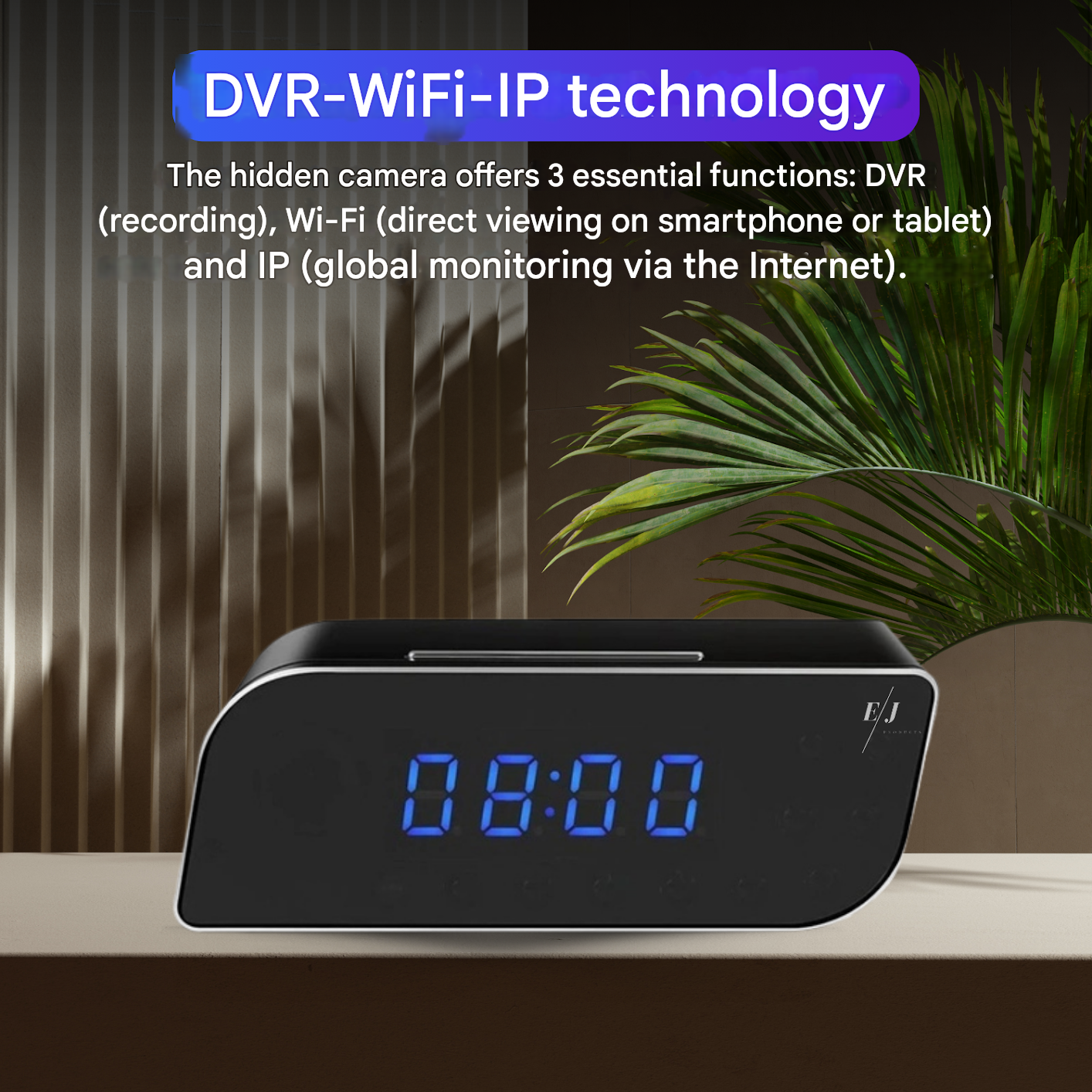 Digital Alarm Clock with Hidden Surveillance Camera – StealthClock Cam