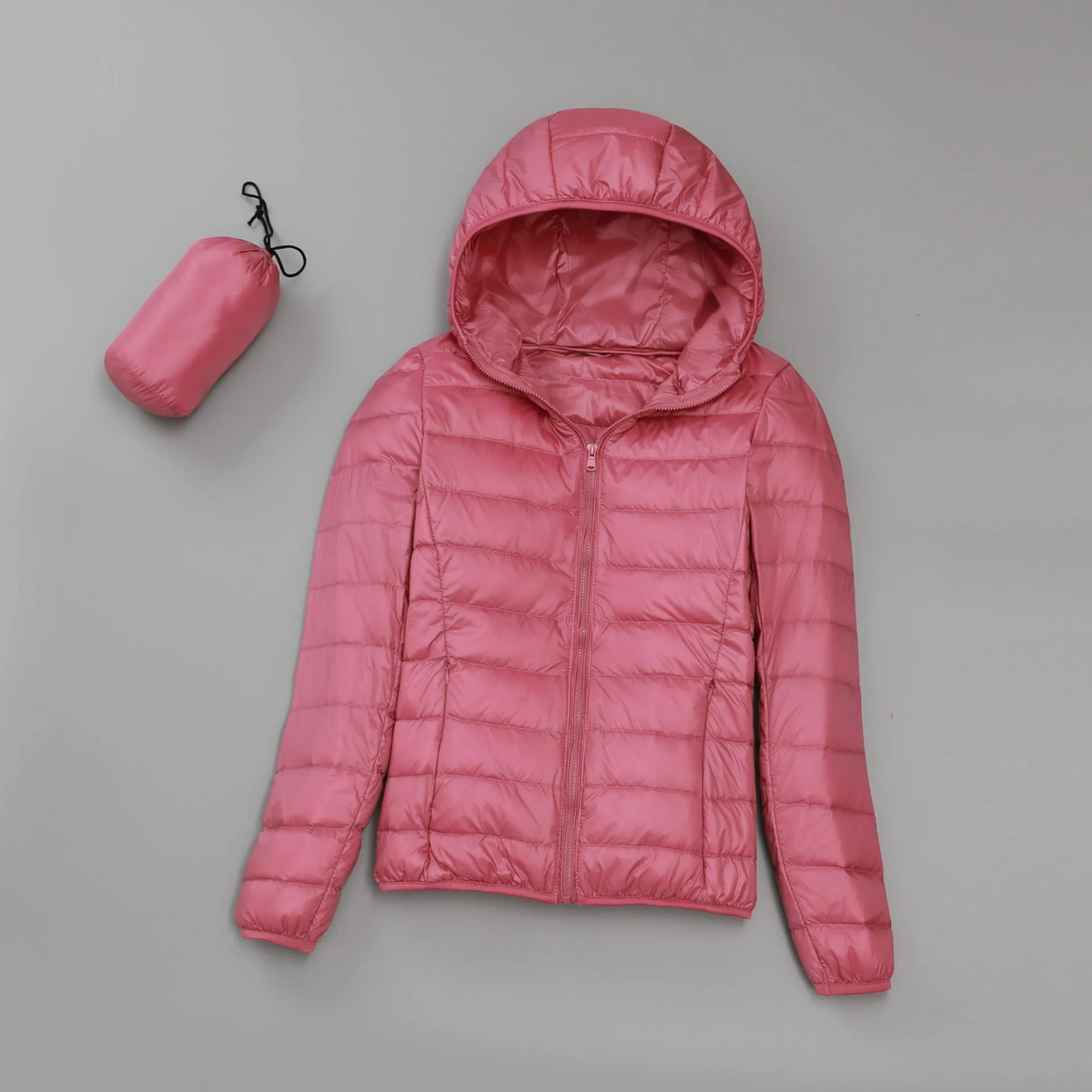Ultra-light ladies' padded jacket with hood – Elara