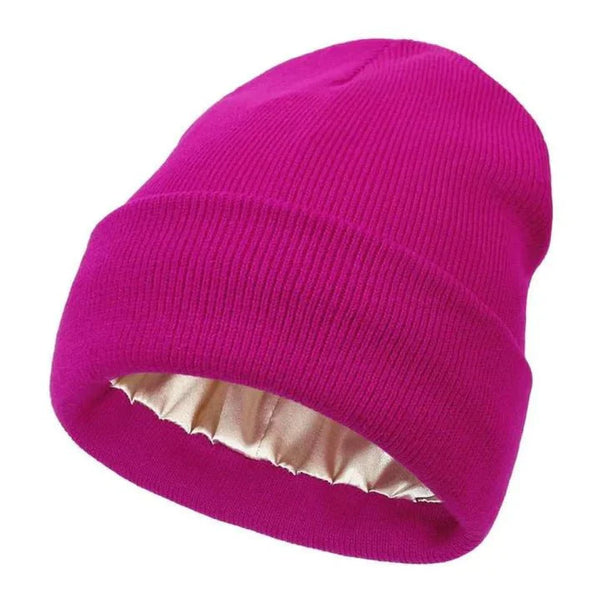 Winter Beanie with Silk Lining - Noor