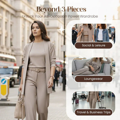 3-Piece Comfort Set: Cardigan, Top and Pants 2
