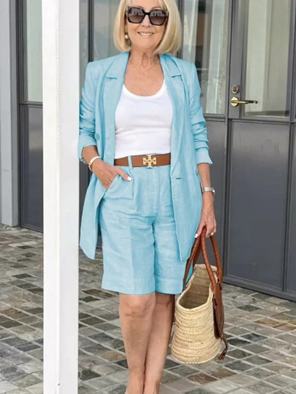 Trendy Women's Linen Autumn Suit – Camille