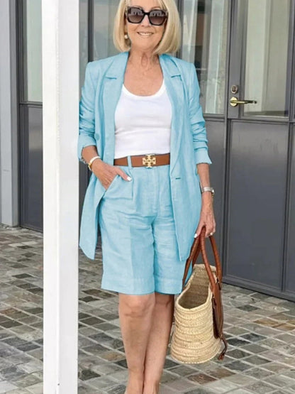 Trendy Women's Linen Autumn Suit – Camille