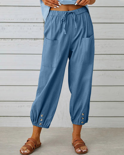 High-Waisted Women's Trousers – Olivia