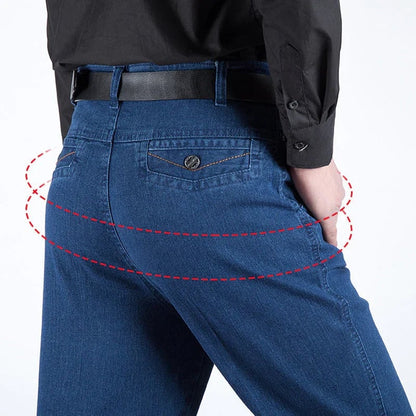 Men's High Waist Straight Leg Jeans – Tobias