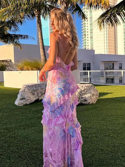 Colourful summer dress with playful ruffles – Lucia
