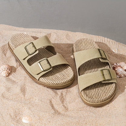 Stylish men's summer slip-ons with adjustable straps - GripStep