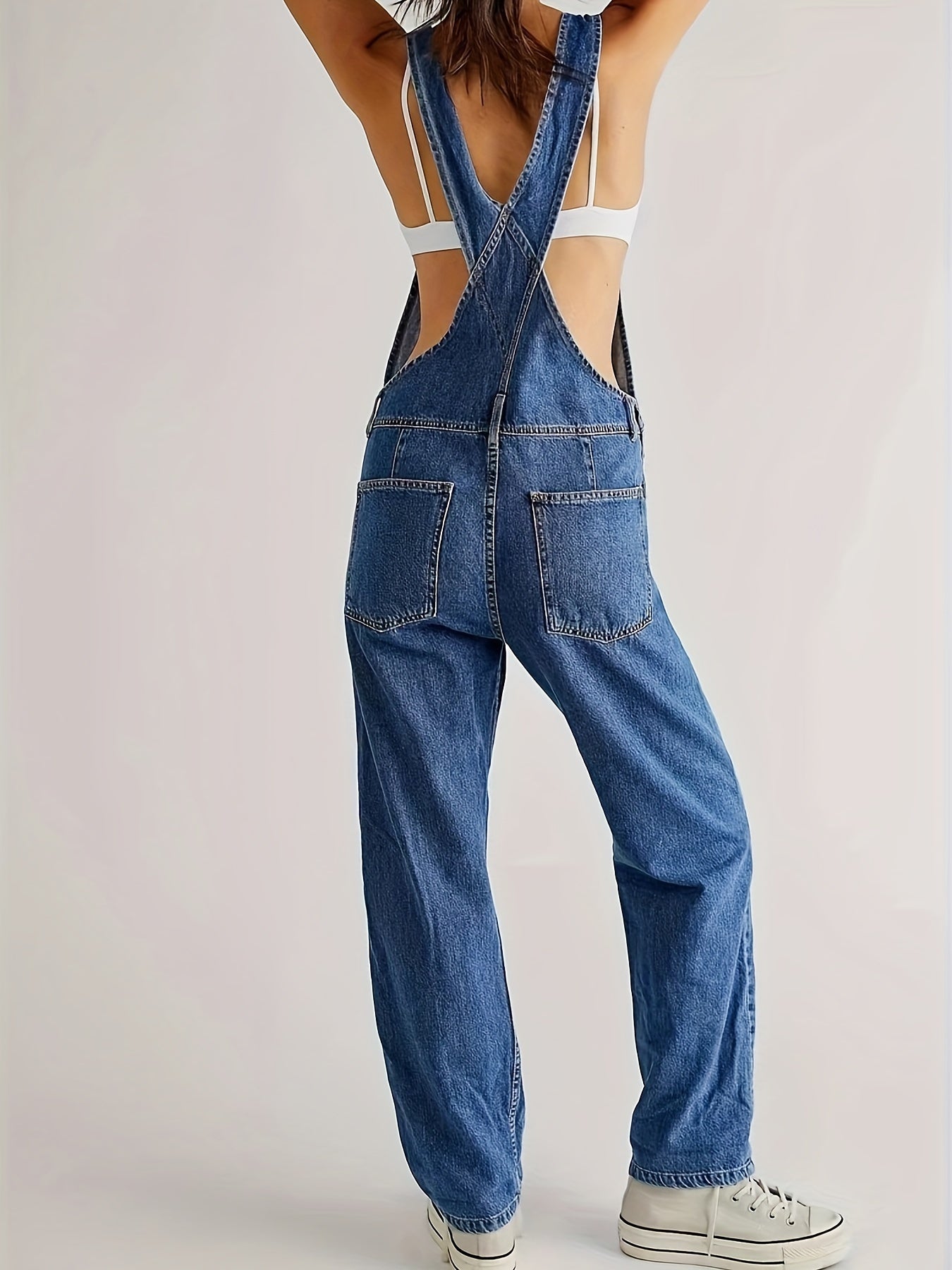 Stylish ladies' denim jumpsuit for everyday wear - CityEase