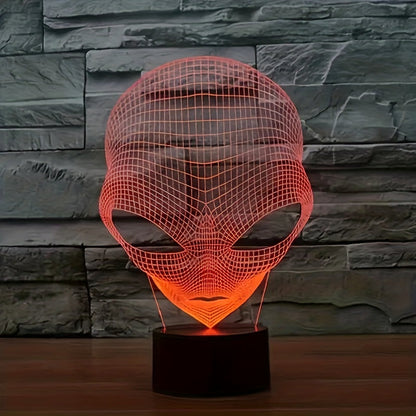 3D Alien Head LED Table Lamp with 7 Colours - Lunaris
