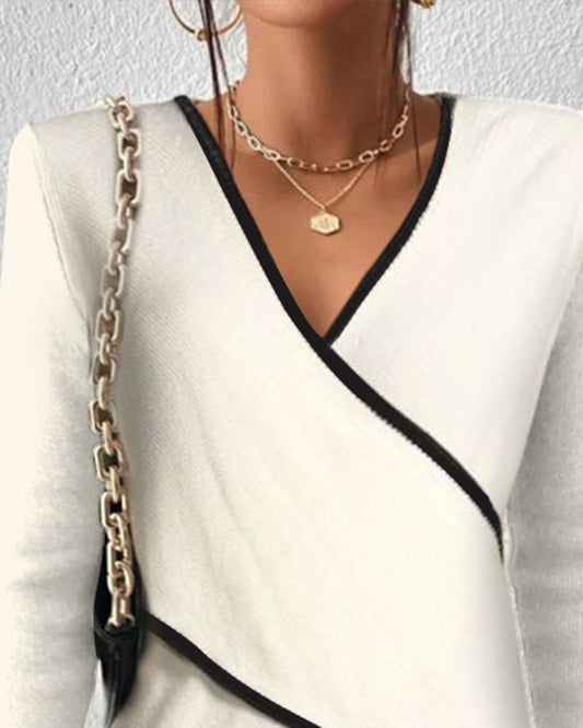 Ladies V-Neck Wrap Sweater – Lorena Autumn Edition