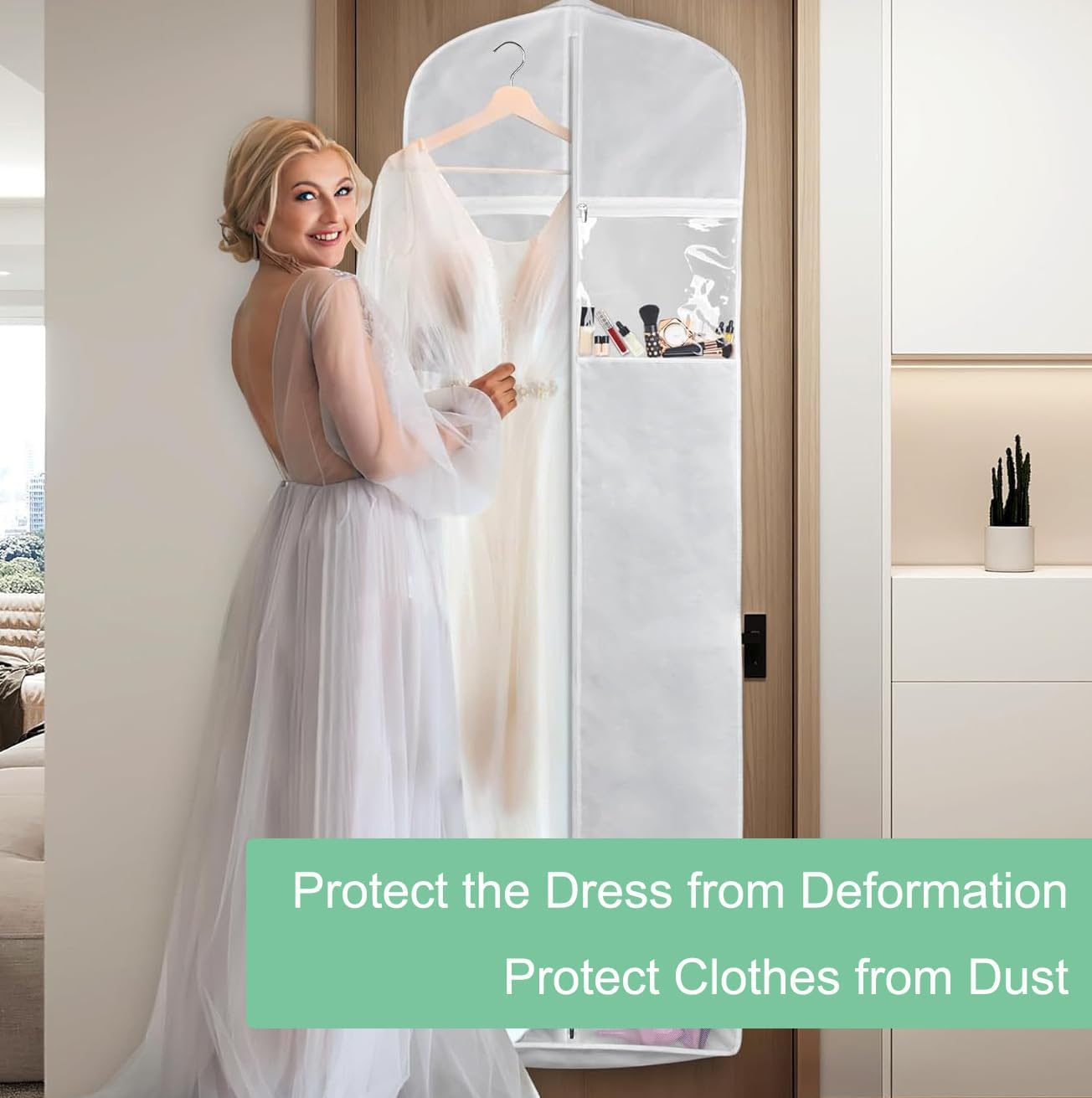 Full-length wedding dress storage set – dustproof wedding dress cover (2 for 1)