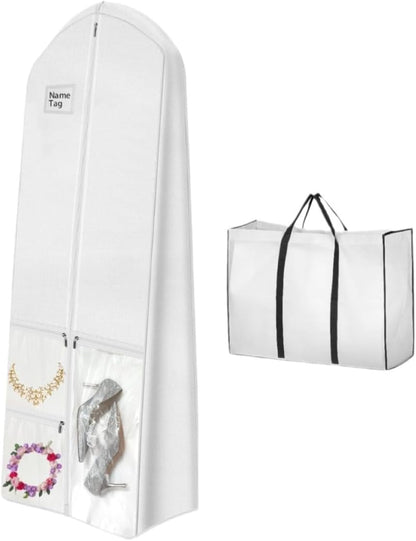 Full-length wedding dress storage set – dustproof wedding dress cover (2 for 1)