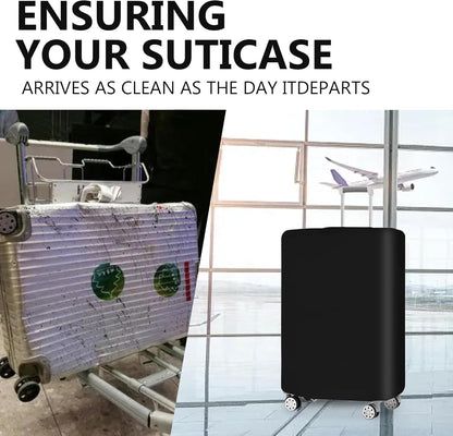 3-piece stretchable suitcase cover set with tear resistance and dust protection