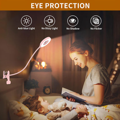 LED clip-on desk lamp with 3 colour modes and flexible gooseneck – Selvara (Buy 1 Get 1 Free)