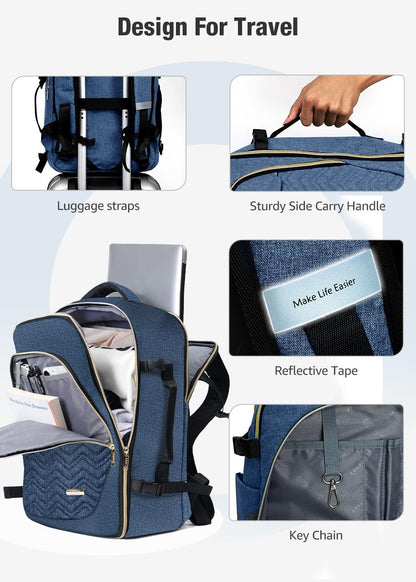 40-litre cabin-size travel trolley with 6 packing cubes and a laptop compartment