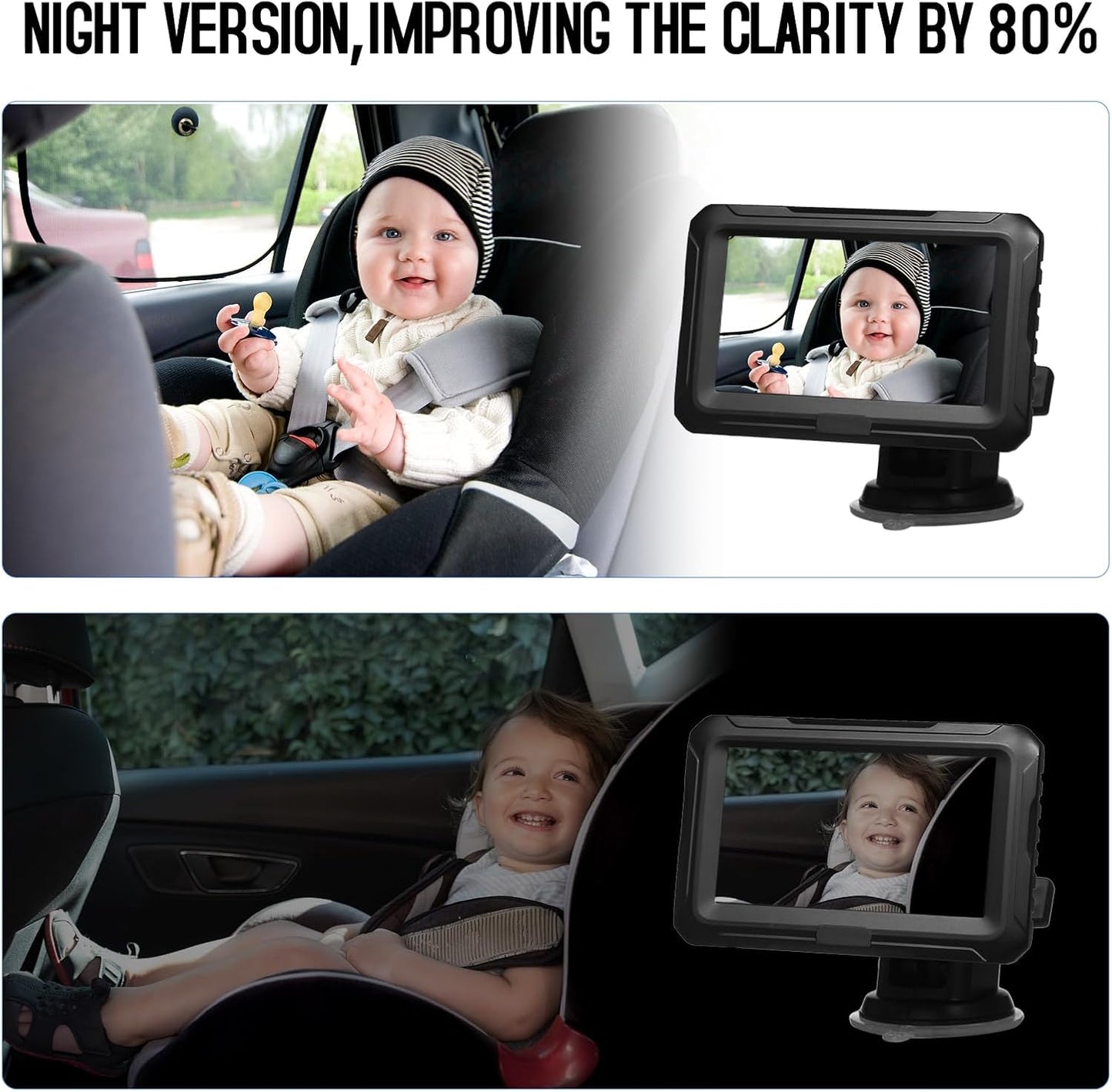Baby mirror with 1080p camera & 4.3-inch screen – Solvian