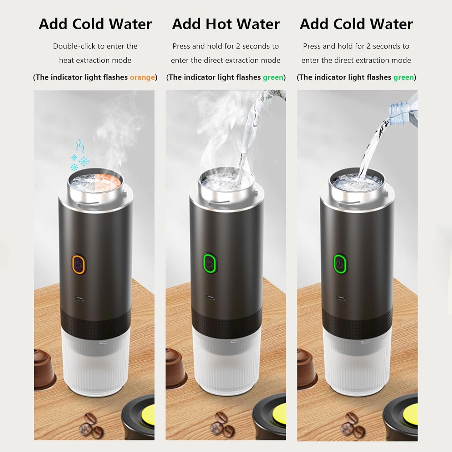 Portable 3-in-1 espresso maker with rechargeable battery – Raverno