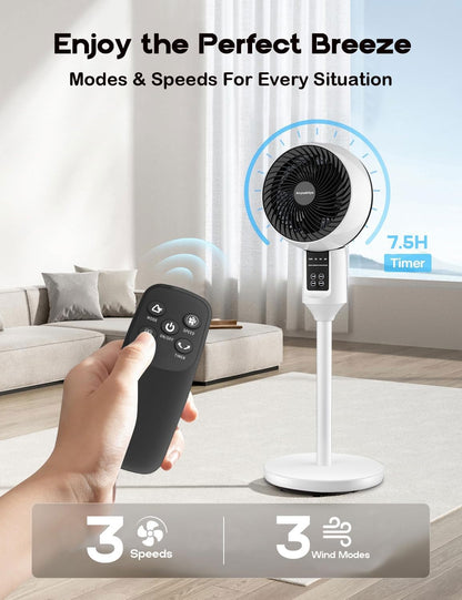 Adjustable pedestal fan with 3D oscillation – Aerion