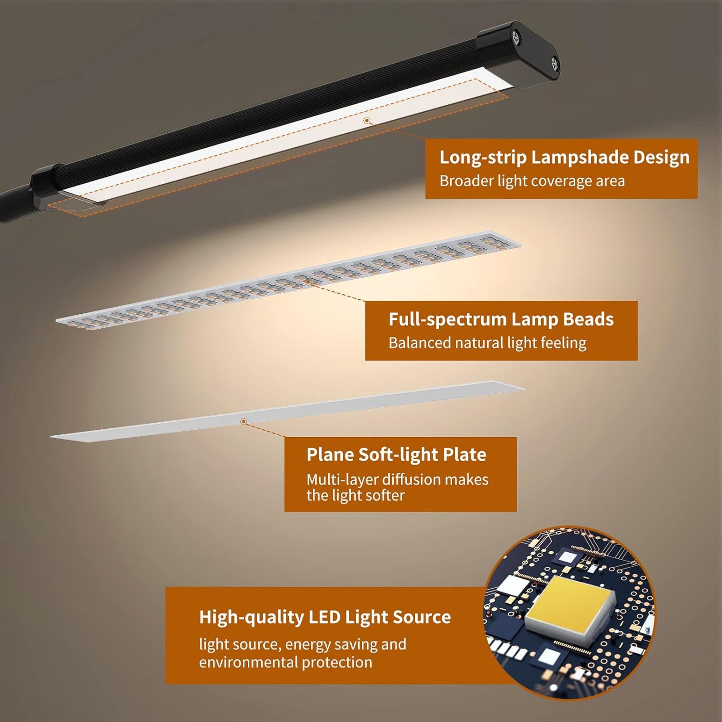 77-LED USB-powered clip-on desk lamp with flexible gooseneck – Serava