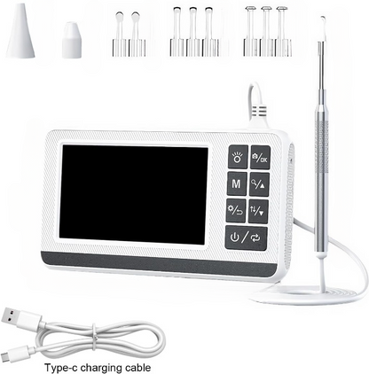 Ear-cleaning otoscope with 3.9 mm camera and 4.3-inch HD screen – Claryon