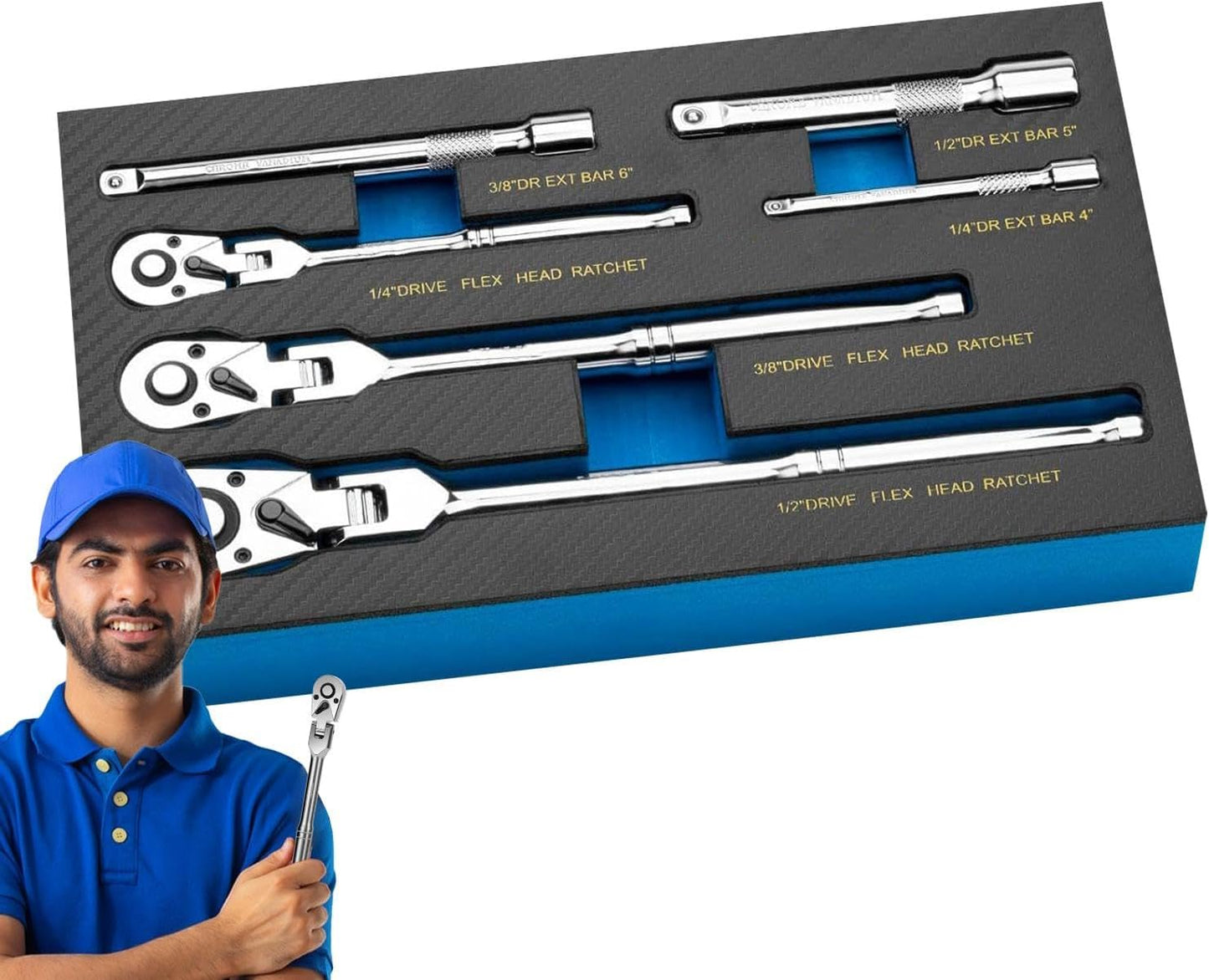 Flexible ratcheting spanner set – Durotorq