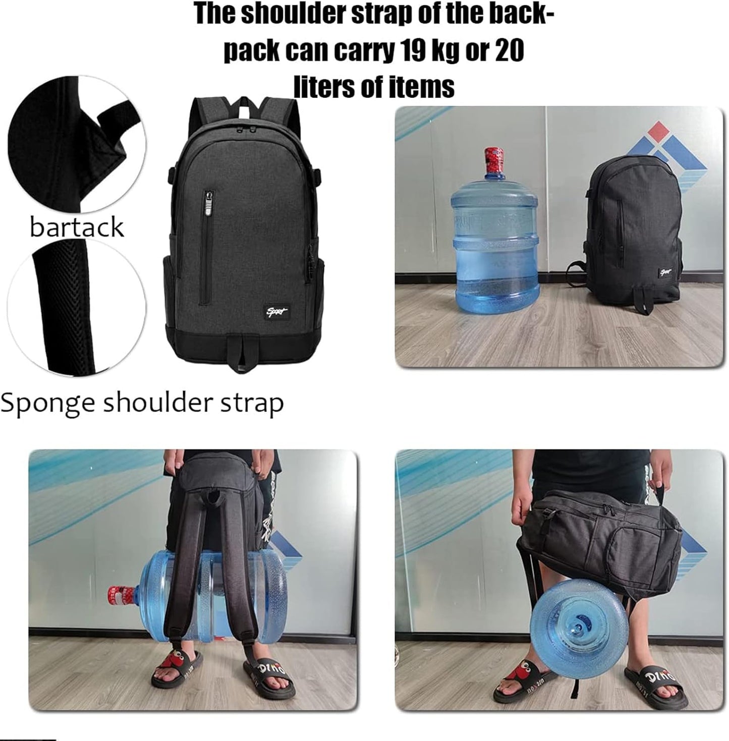 Dun 15.6" travel and work laptop rucksack with organiser compartments