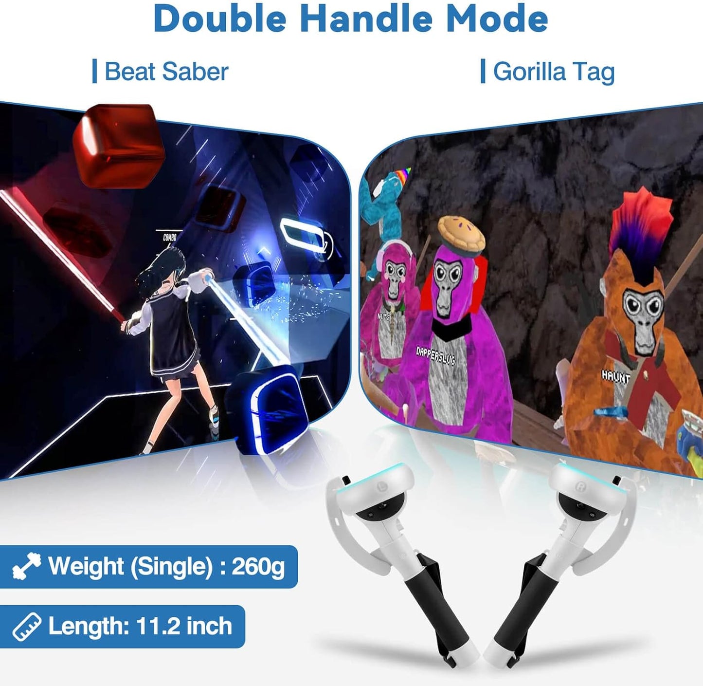 VR controller extension grips for Meta Quest 2 – Kynaro