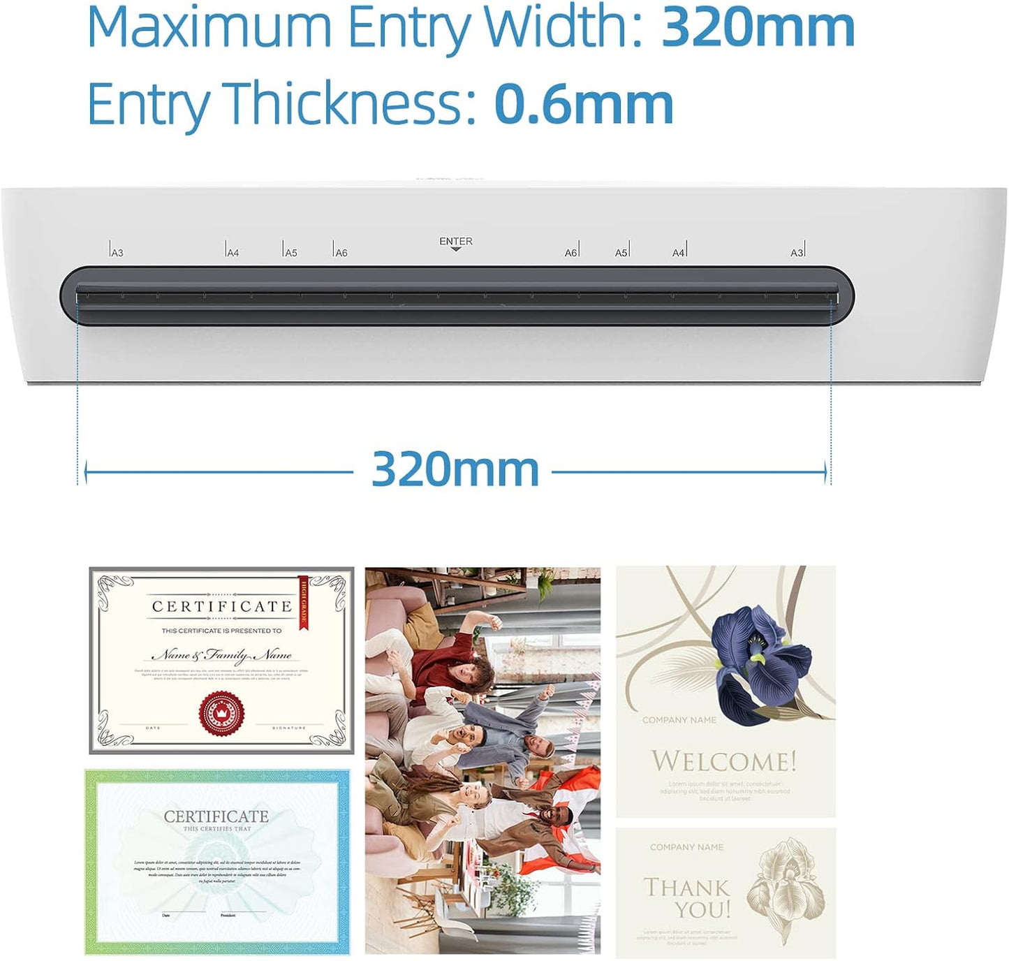 A3 desktop laminator set with hot and cold modes and 6-in-1 functions – Lexaro