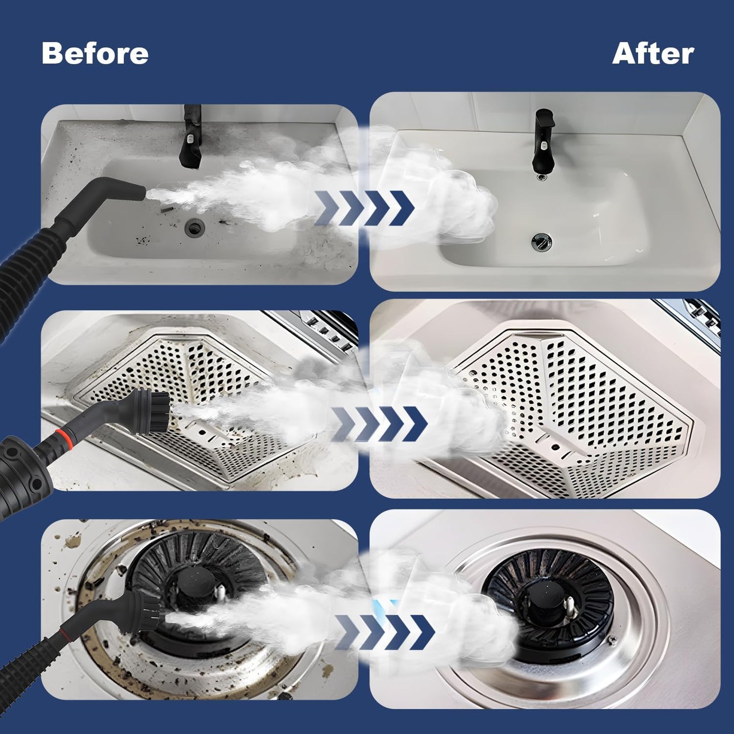 High-pressure handheld steam cleaner with 9-piece accessory set – Valtira