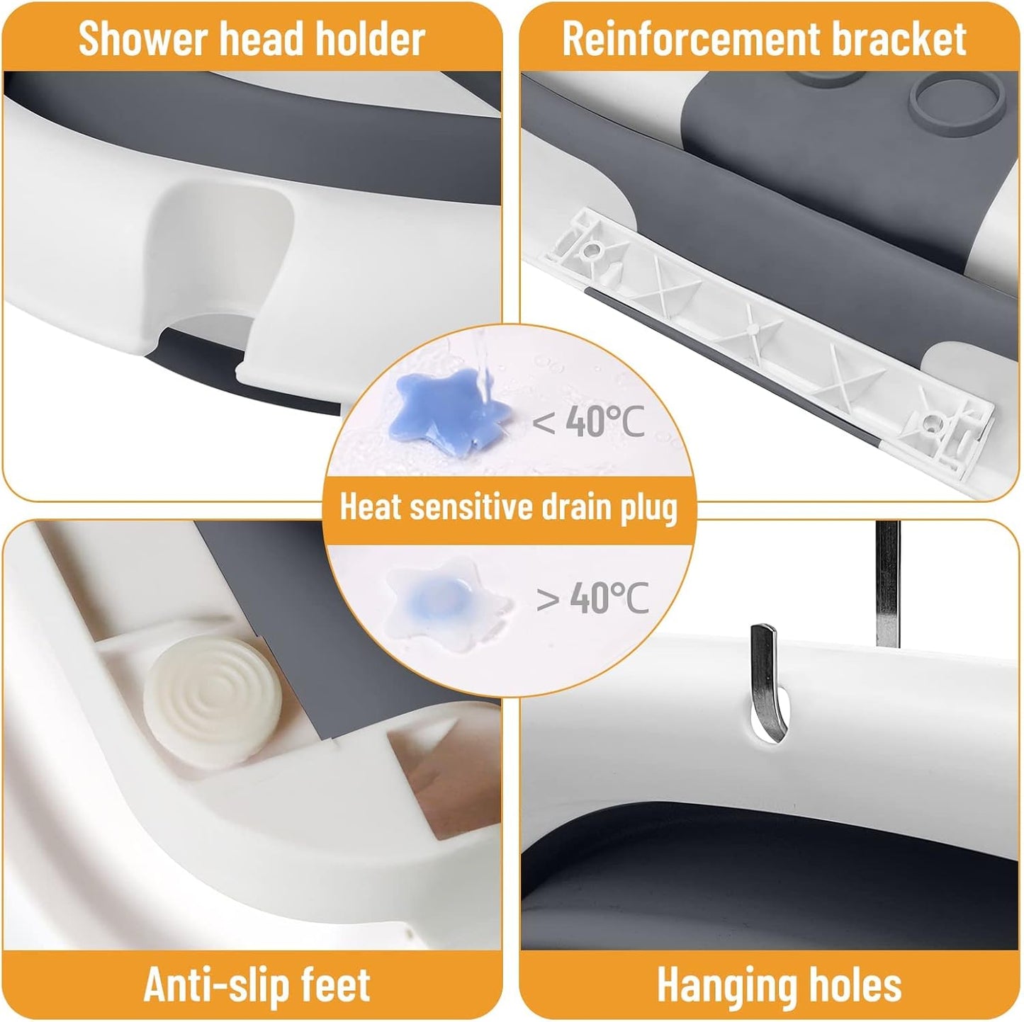 Collapsible baby bath with mesh – BathNest