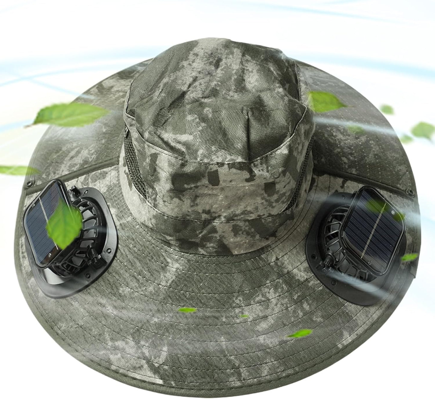 Solar-powered fan cooling hat with UV protection – Solvoro