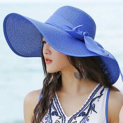 Ladies' straw hat with sun protection – Candy