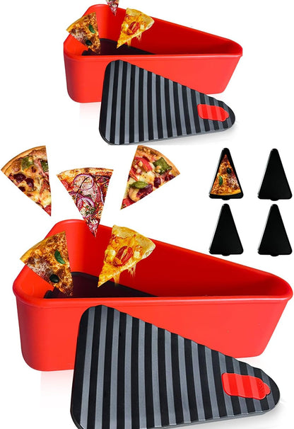 Reusable pizza storage container with 2 trays – SliceSafe (1+1 FREE)