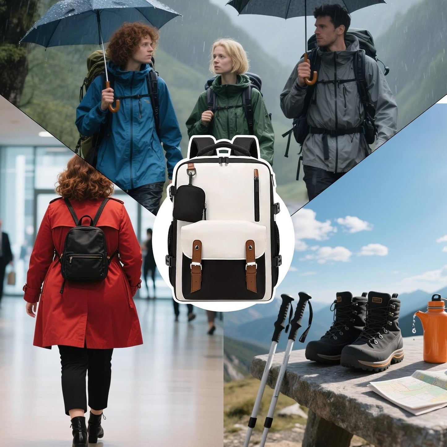 Travel rucksack with large capacity, waterproof and expandable – Elorio