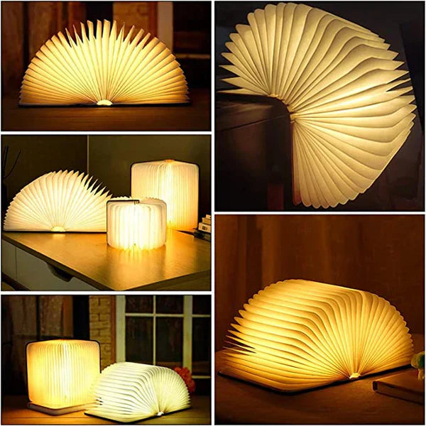 Folding Book Lamp with Warm LED Lighting - StoryGlow