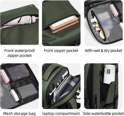 Expandable, waterproof travel rucksack with vacuum compression – Arvid