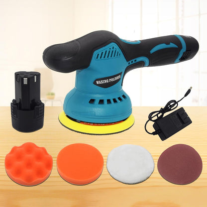 Cordless car polisher with dual batteries and 8-speed control – Torvex