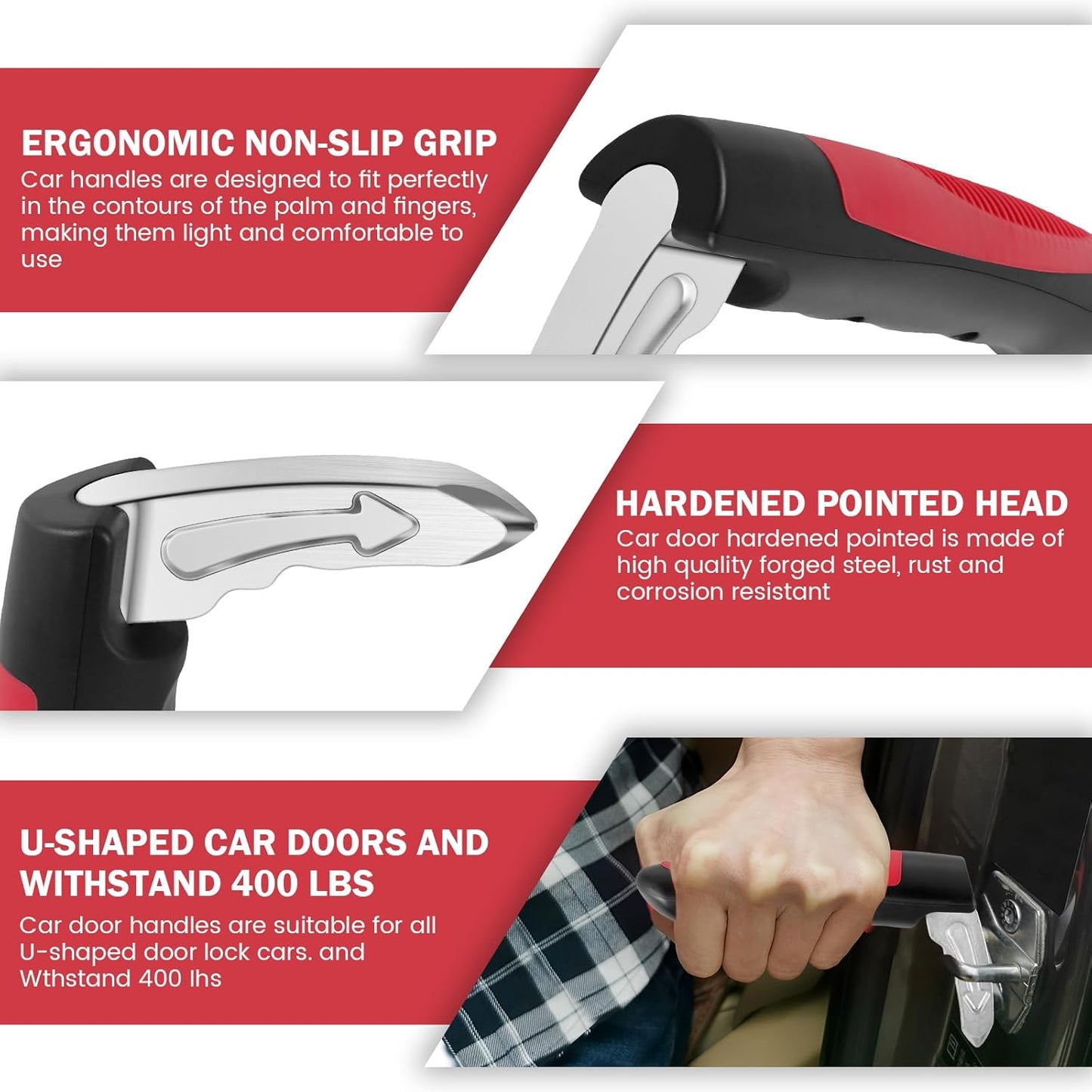 Set of 2 car grab handles with emergency tools – Moventa