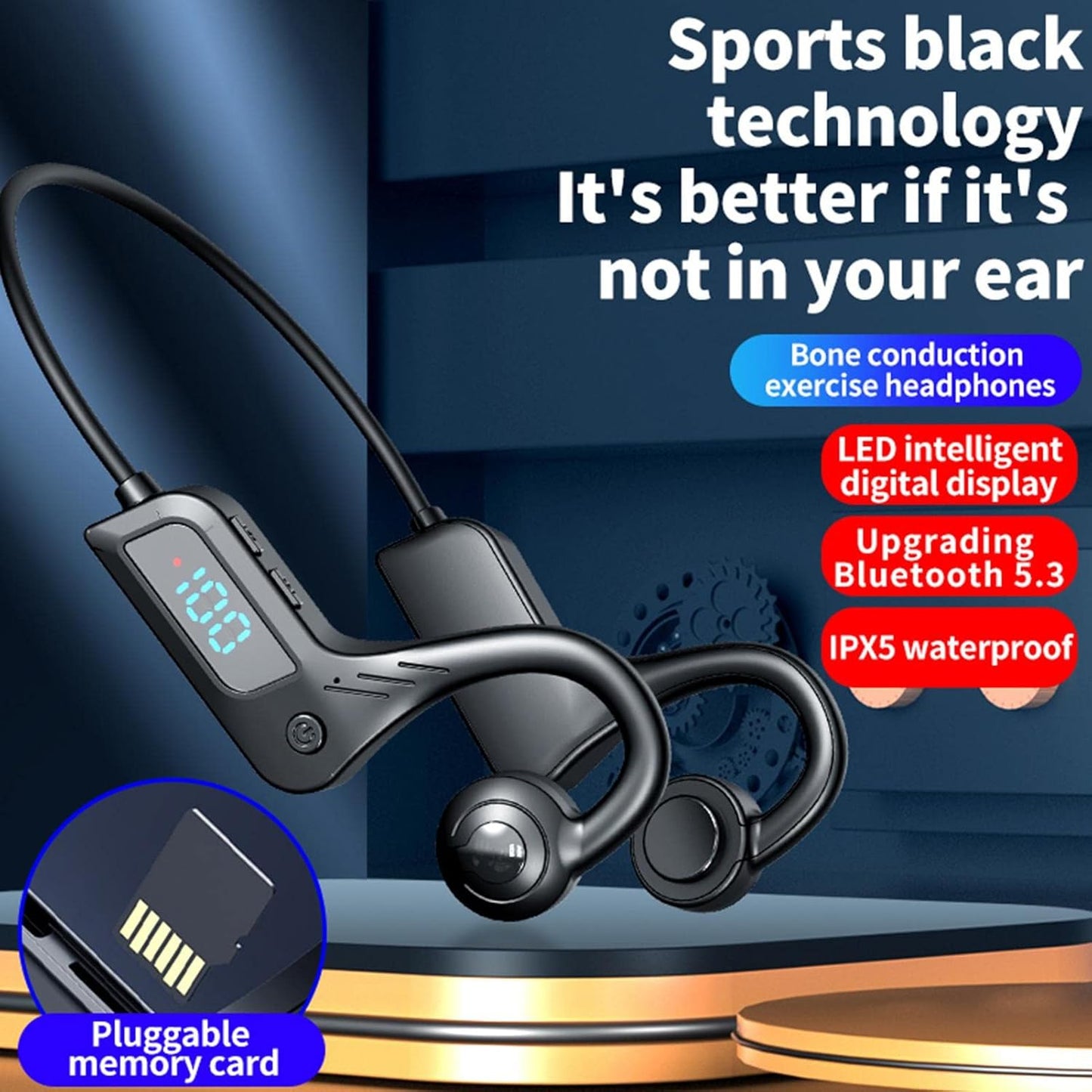 Open-ear wireless bone-conduction headphones – Audyra