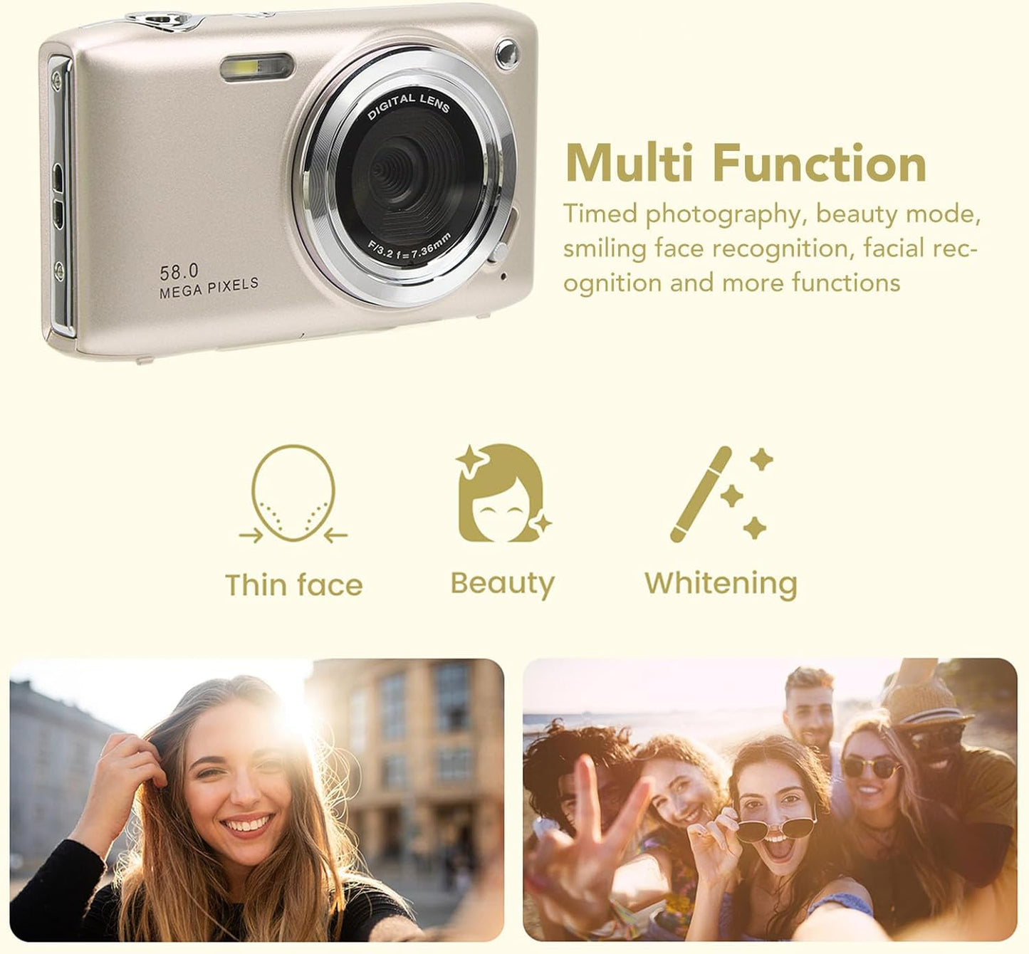 4K compact digital camera with 58 MP photos and 16x zoom – Lumora