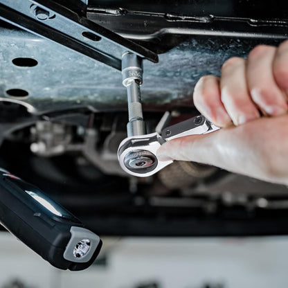 Double Drive Flex‑Head Ratcheting Spanner – Torvex
