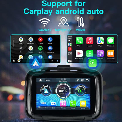 Portable motorcycle monitor with 5" (12.7 cm) IPS display – RideMate