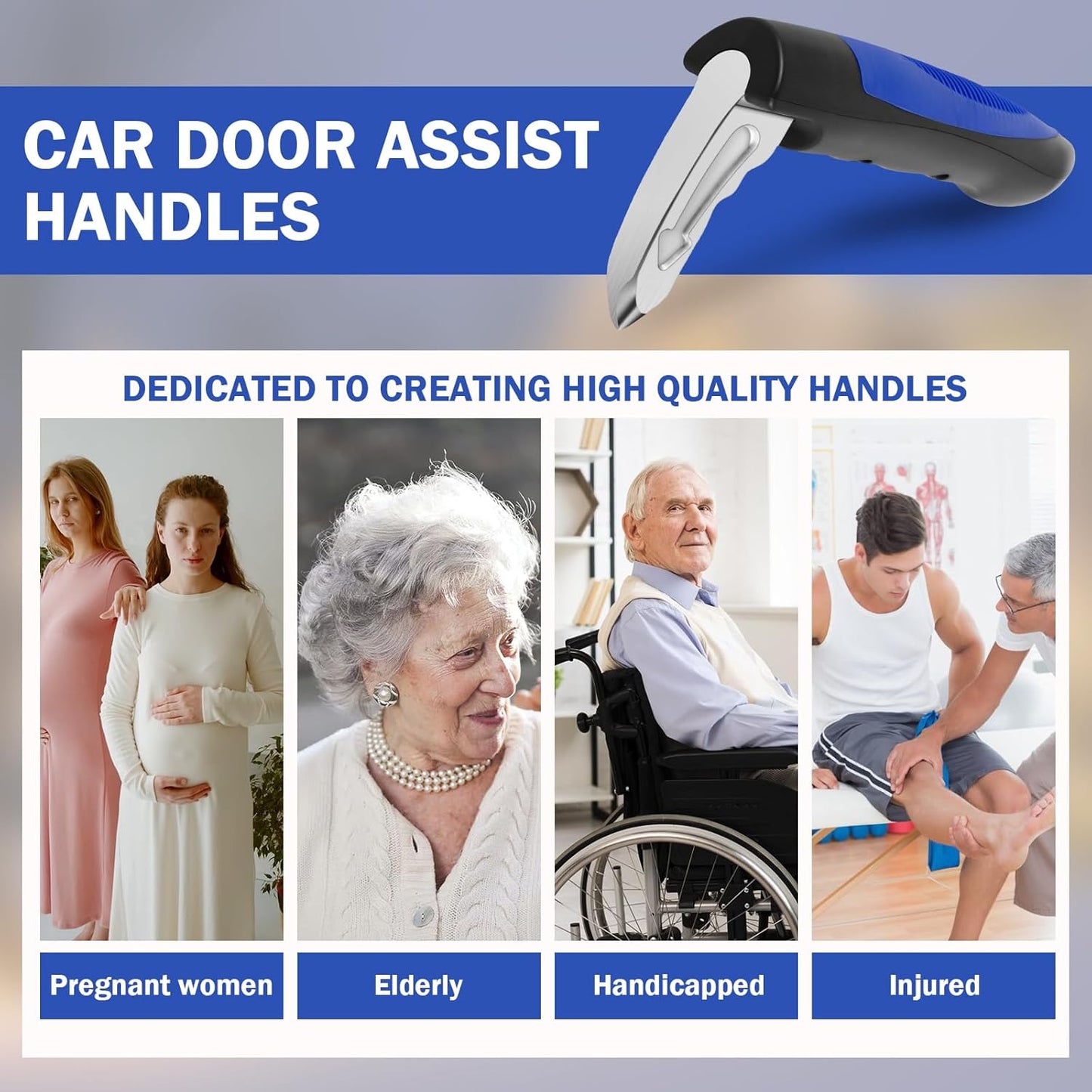 Set of 2 car grab handles with emergency tools – Moventa
